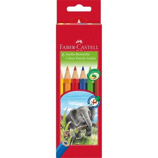 FABER CASTELL 6 JUMBO BUNTSTIFTE JUMBO COLOUR PENCIL
