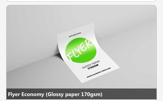 Flyer Real Size (Glossy paper 170gsm)Size-A5 Double Side 1000pcs