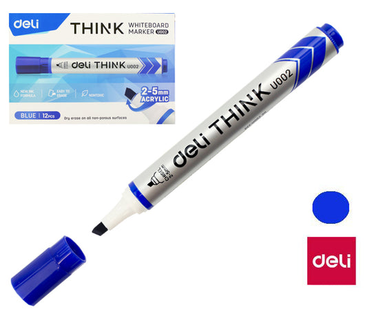 Deli Think Whiteboard Marker – Model U002 BLUE