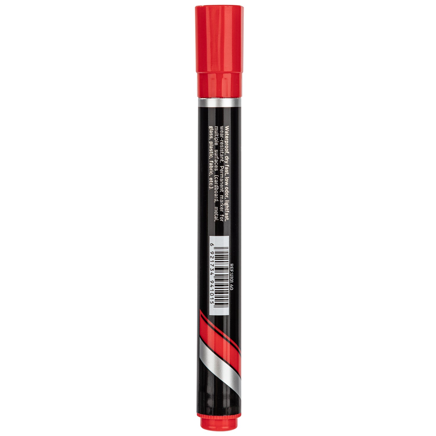 Deli Permanent Marker U101 Red Chisel Tip (12 pcs
