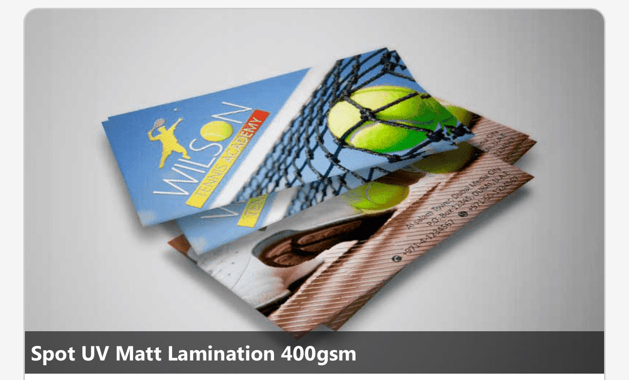 Spot UV Matt Lamination 400gsm 500Pcs,With Free Design