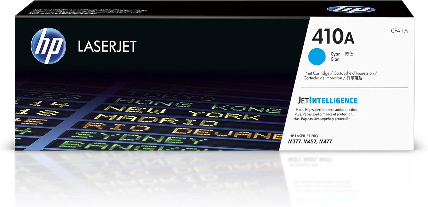 HP CF411A 410A Original LaserJet Toner Cartridge, Cyan