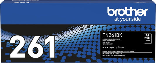 BROTHER Genuine TN-261BK Standard Yield Black Ink Printer Toner Cartridge