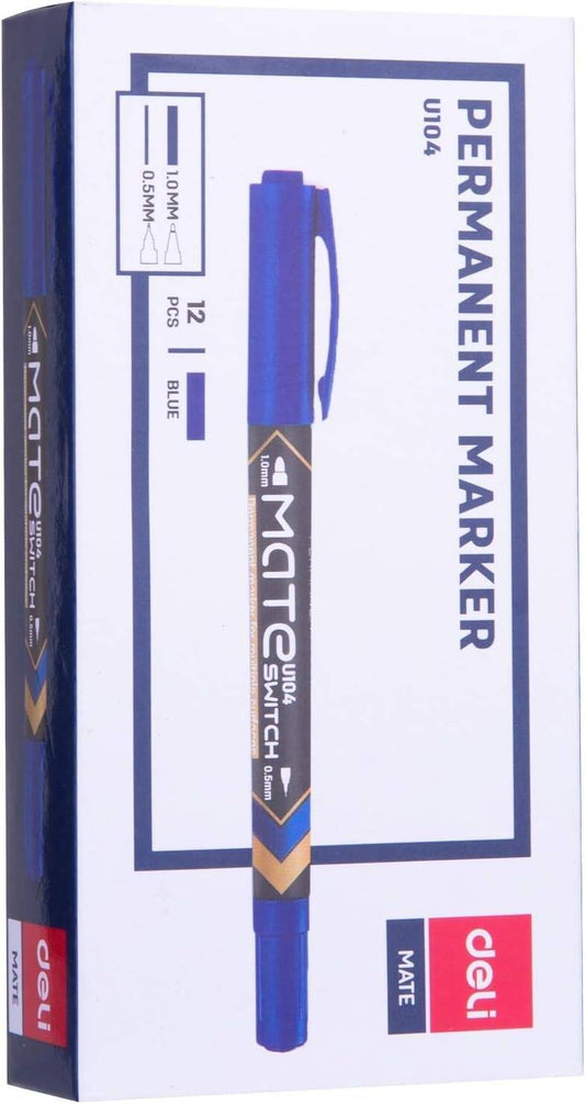 Deli U10420 (also known as EU10420) is a dual-tip permanent marker Blue