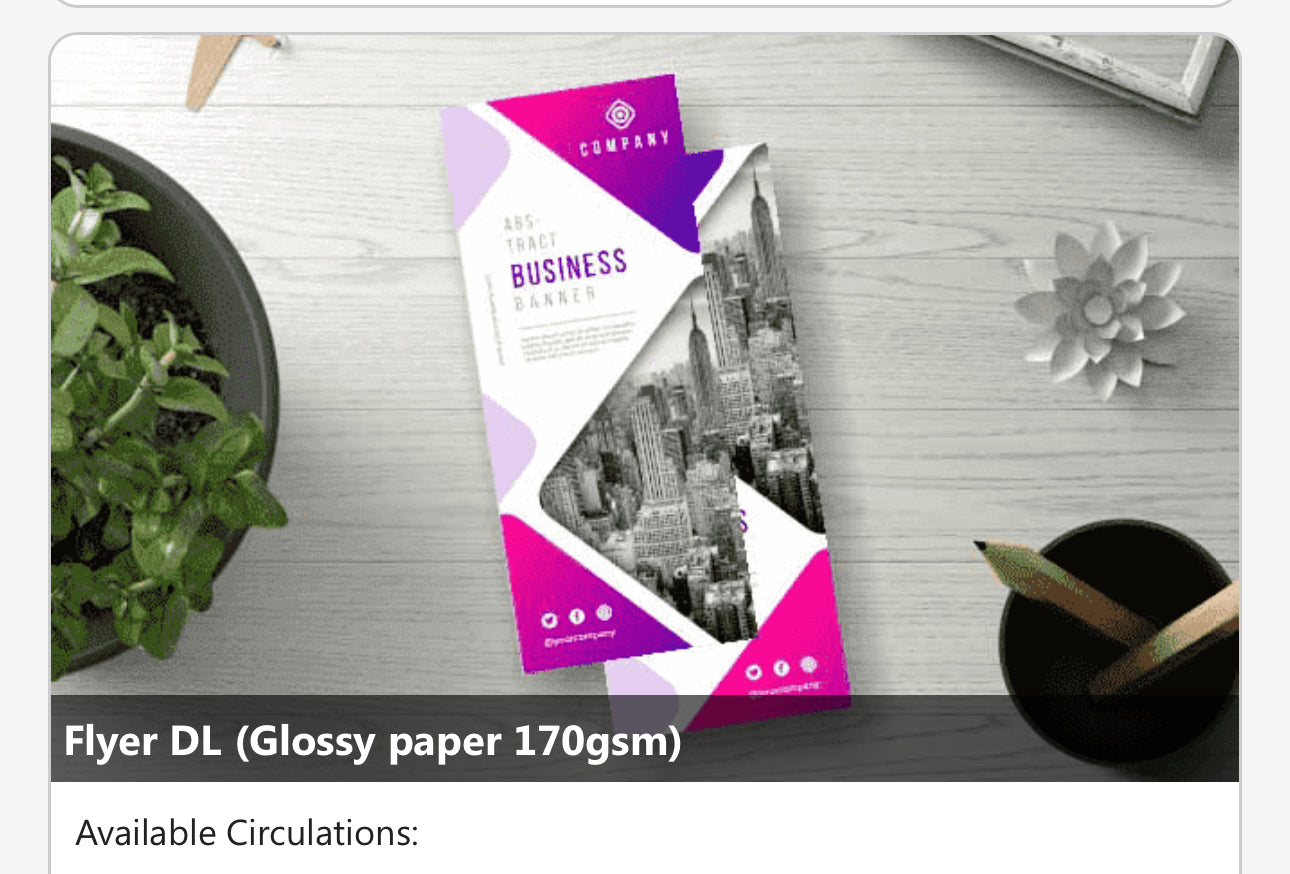 Flyer DL (Glossy paper 170gsm) (5000PCS)