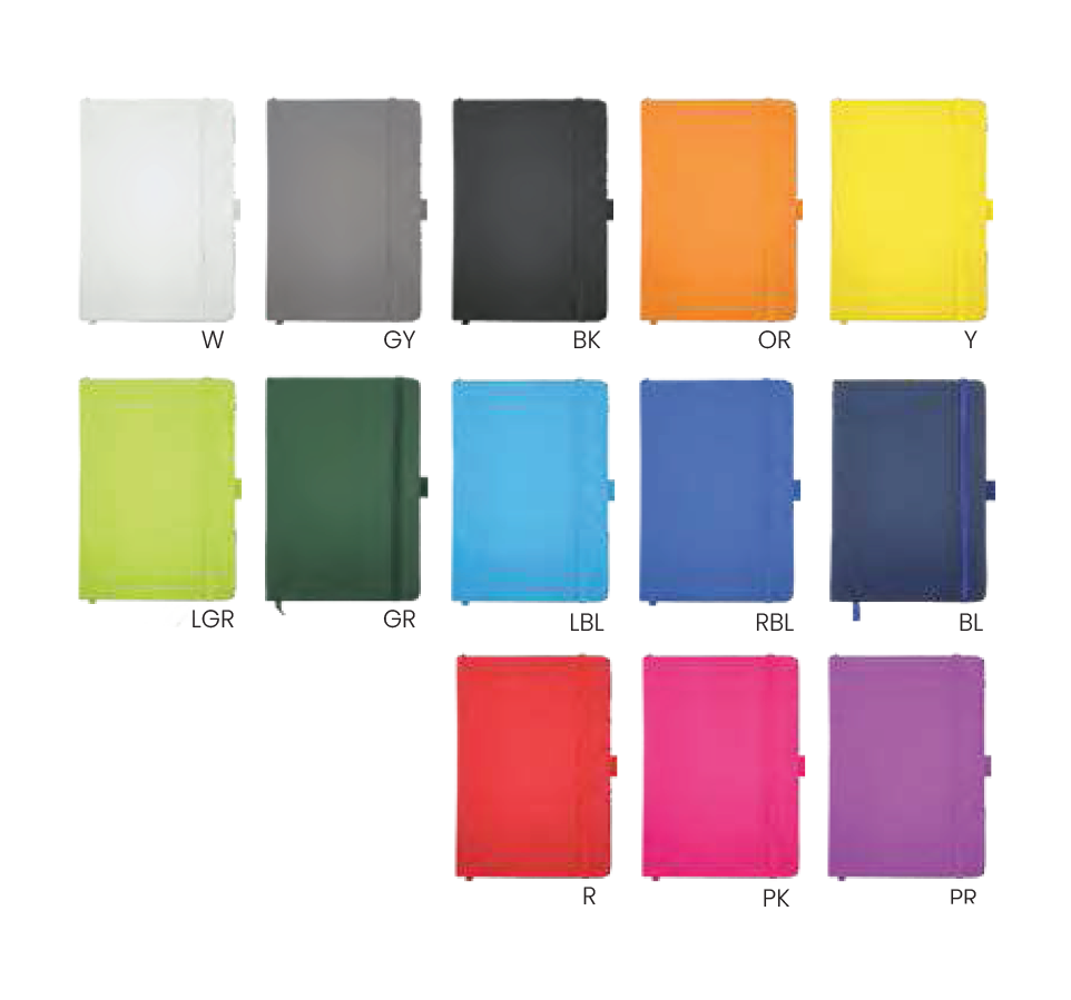 A5 SIZE PU LEATHER NOTEBOOK WITH ELASTIC BAND & PEN HOLDER