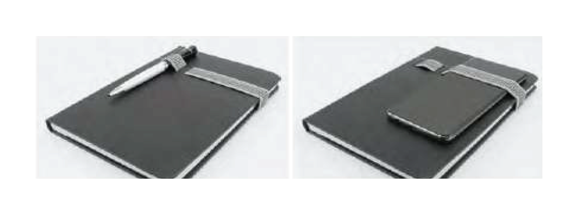 A5 SIZE PU LEATHER NOTEBOOK WITH ELASTIC BAND