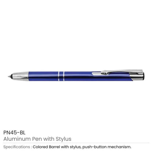 Aluminum Pens with Stylus ( “Your Brand • Your Print • Your Style.” ) All printing available