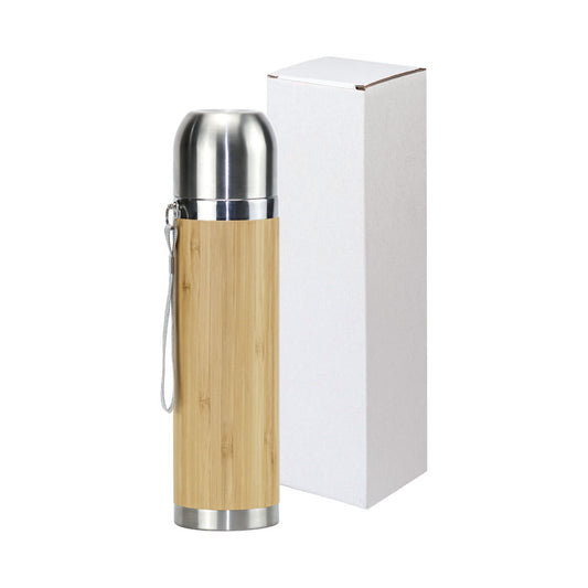 Promotional Bamboo Flask ( “Your Brand • Your Print • Your Style.” ) All printing available