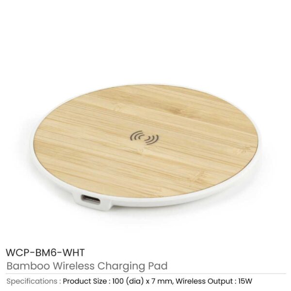 Bamboo Wireless Fast Charging Pads 15W Output