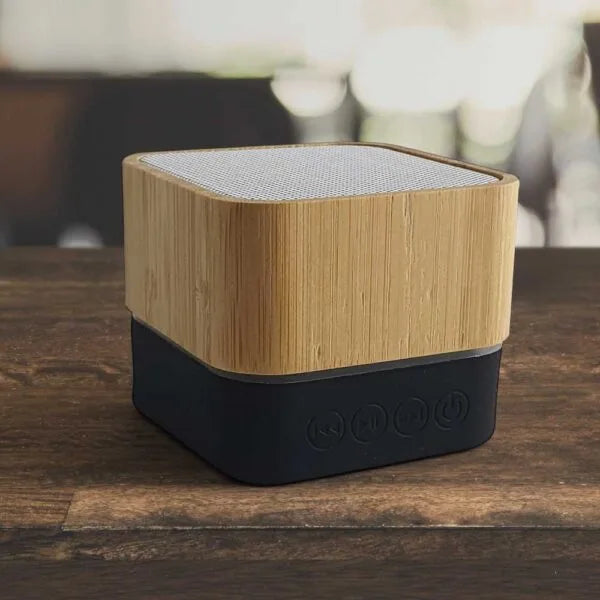 Cube Bamboo Bluetooth Speaker
