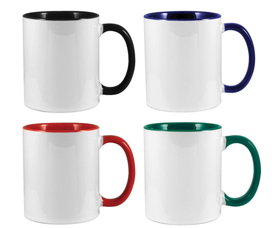 Two Tone Ceramic Mugs ( “Your Brand • Your Print • Your Style.” ) All printing available
