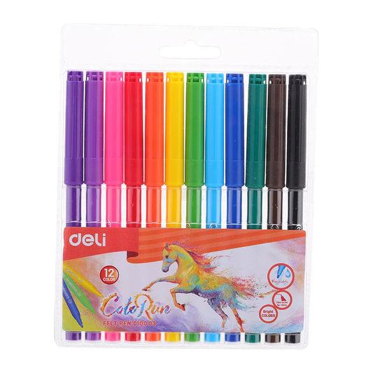 DELI COLORUN 12 FELT PEN C10003 12 PCS