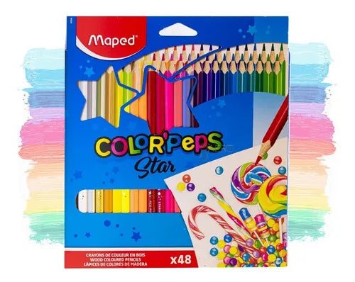 MAPED COLOR PEPS STAR 48 COLOR IN A BOX