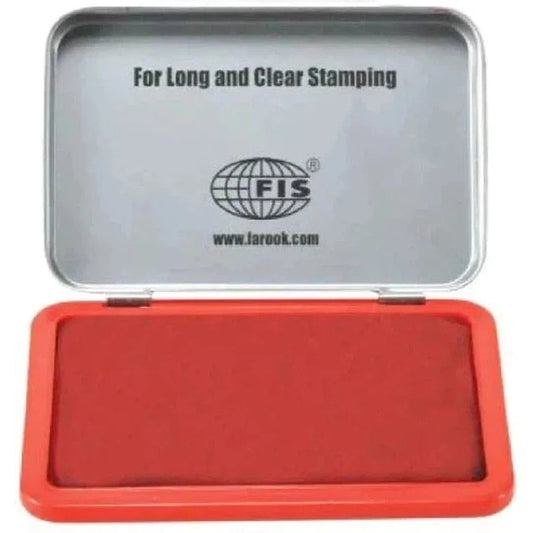FIS Stamp Pad with Metal Case Red