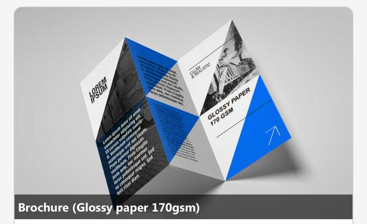 Brochure (Glossy 170gsm) Size A4 Trifold Double Side 1000pcs