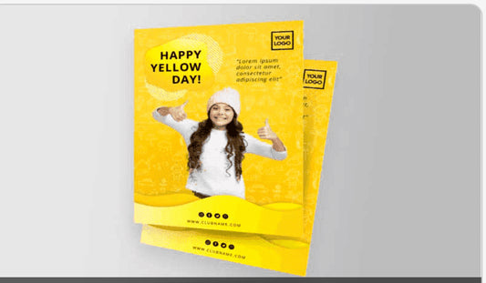 Flyer Real Size (Glossy paper 170gsm) Size- A6 Double Side Print 1000Pcs