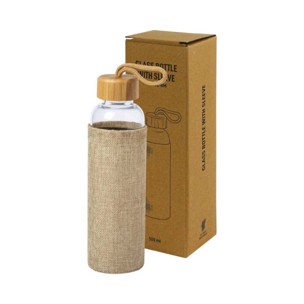 Glass Bottle with Sleeve ( “Your Brand • Your Print • Your Style.” ) All printing available