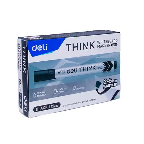 Deli Think Whiteboard Marker – Model U002 BLACK