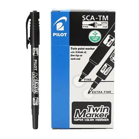 Pilot SCA-TM Twin Marker – Pack of 12 BLACK