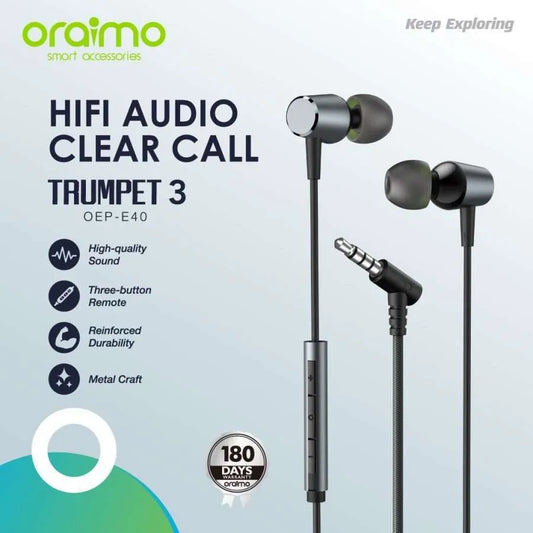 ORAIMO IN EAR EARPHONE WITH MIC TRUMPET IN3 OEP-E40