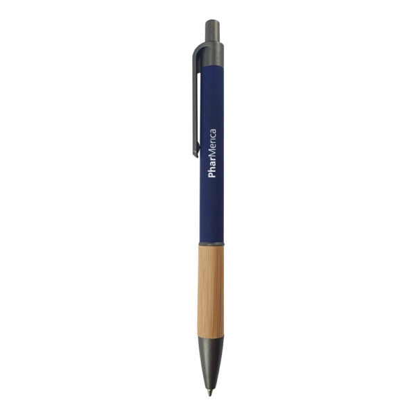 Push Button Ballpoint Pens with Bamboo Grip ( “Your Brand • Your Print • Your Style.” ) All printing available
