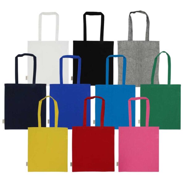 Recycled Cotton Bags, Durable Long Strap ( “Your Brand • Your Print • Your Style.” ) All printing available