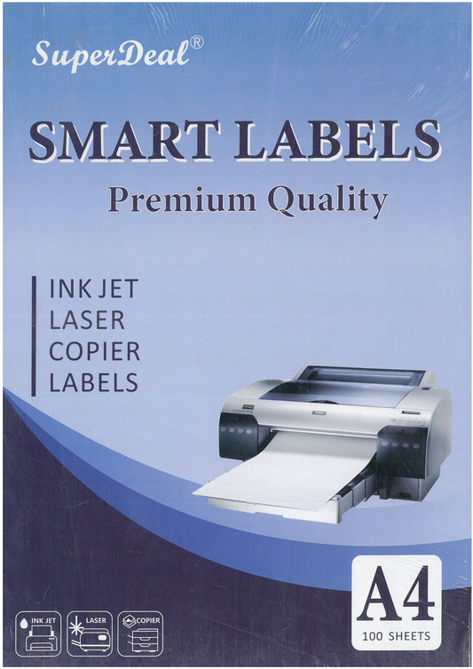 SUPER DEAL SMART LABELS A4 100SHEETS IN PACKET