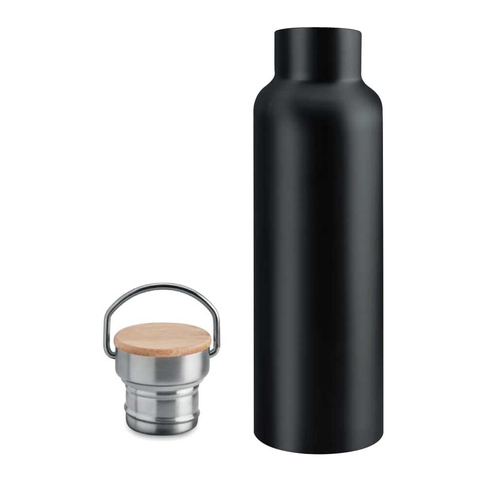 Stainless Steel Bamboo Flask ( “Your Brand • Your Print • Your Style.” ) All printing available