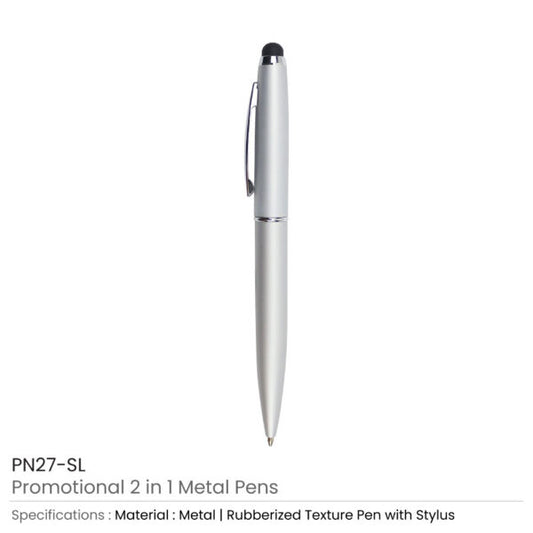 Stylus Metal Pens Rubberized & Twist-action ( “Your Brand • Your Print • Your Style.” ) All printing available