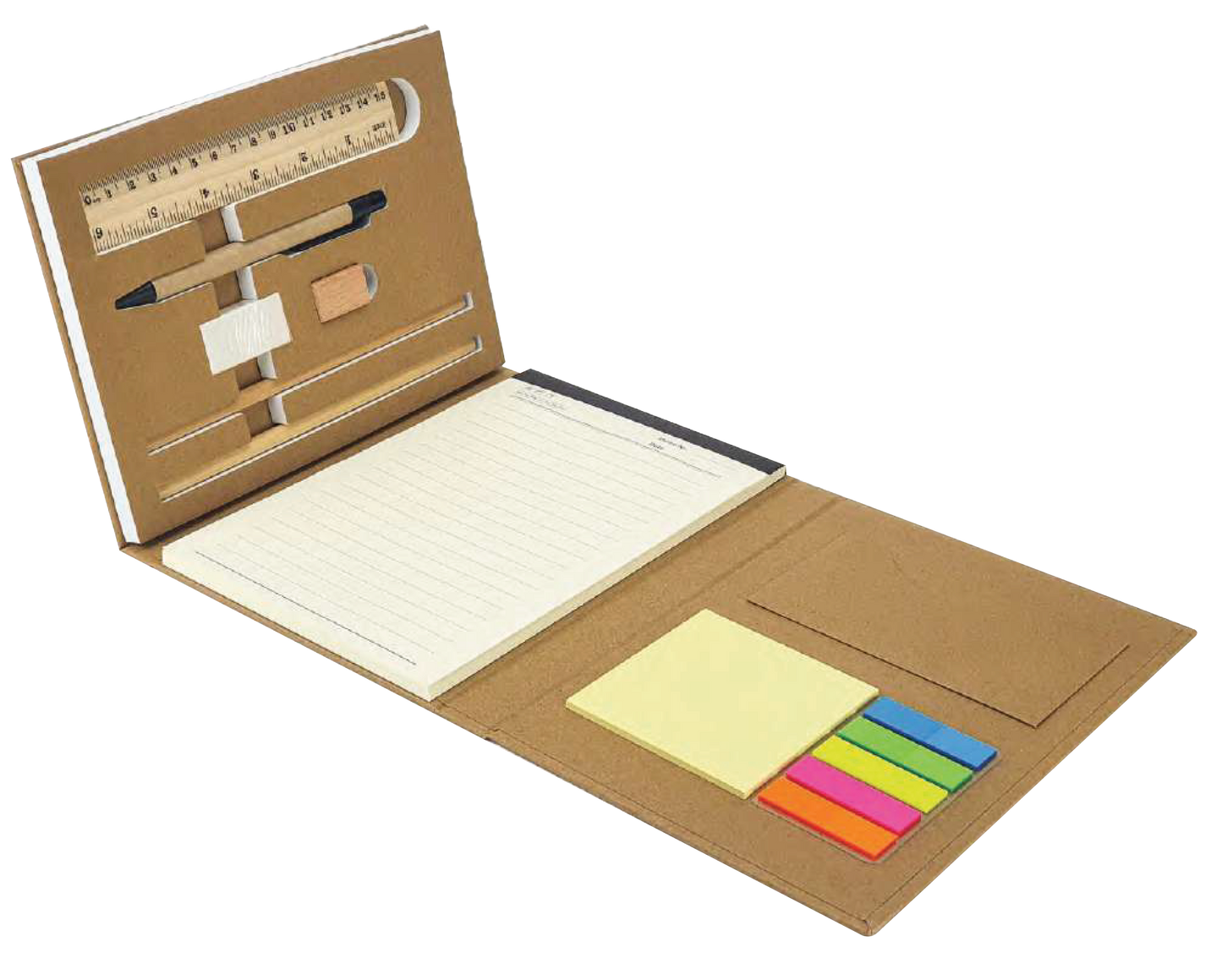 TRI-FOLD WRITING SET WITH STRAP CLOSURE