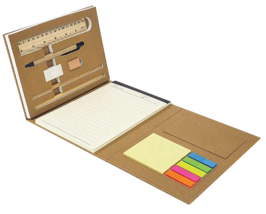 TRI-FOLD WRITING SET WITH STRAP CLOSURE