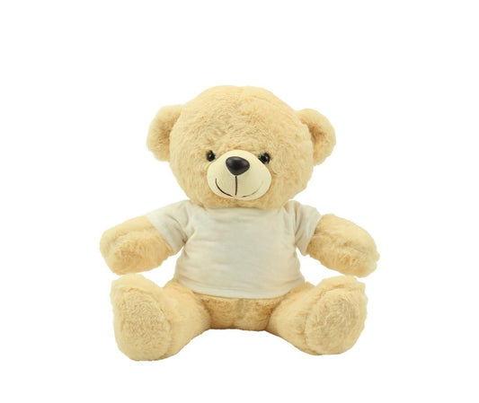 Promotional Teddy Bear Toys with Printable White Tshirt ( “Your Brand • Your Print • Your Style.” ) All printing available