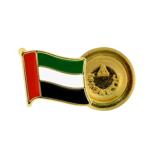 UAE Flag Design Badges with Magnet Attachment ( “Your Brand • Your Print • Your Style.” ) All printing available