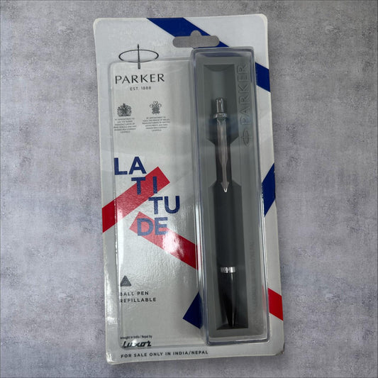 PARKER LATTITUDE AMTTE BLACK BALL BLUE INK