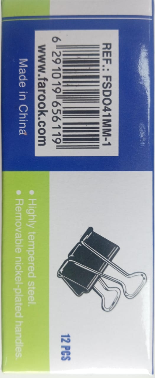 FIS DOUBLE CLIPS 41 MM -Binder clip 41 mm