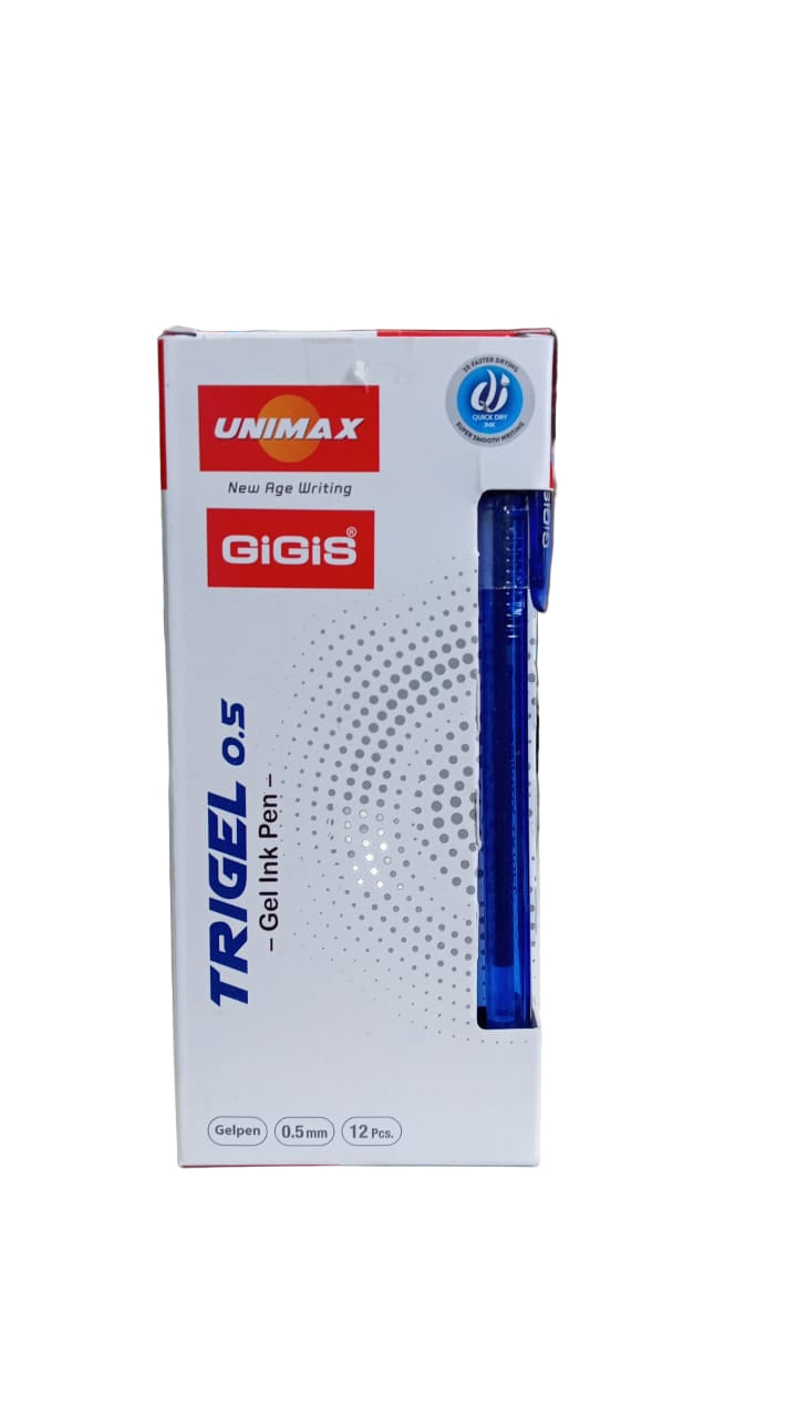 GIGIS UNIMAX TRIGEL 0.7 MM BLUE INK 12 PC