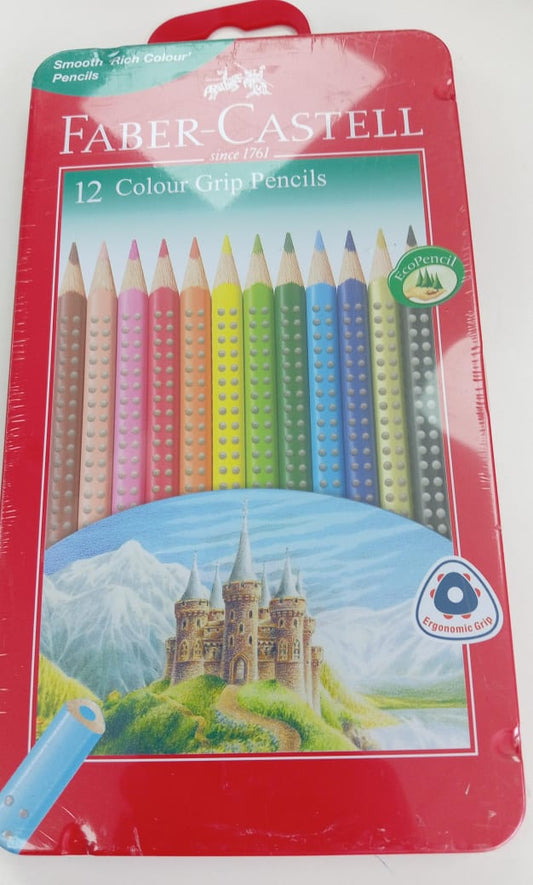 FABER CASTELL 12 COLOUR GRIP PENCIL ECO PENCIL 12 CLOUR INA BOX