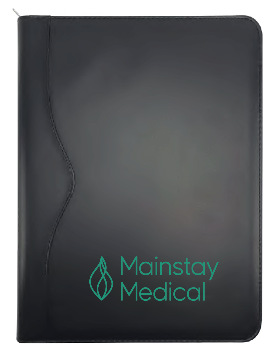 ZIPPERED CONFERENCE FOLDER MADE FROM LEATHER MATERIAL