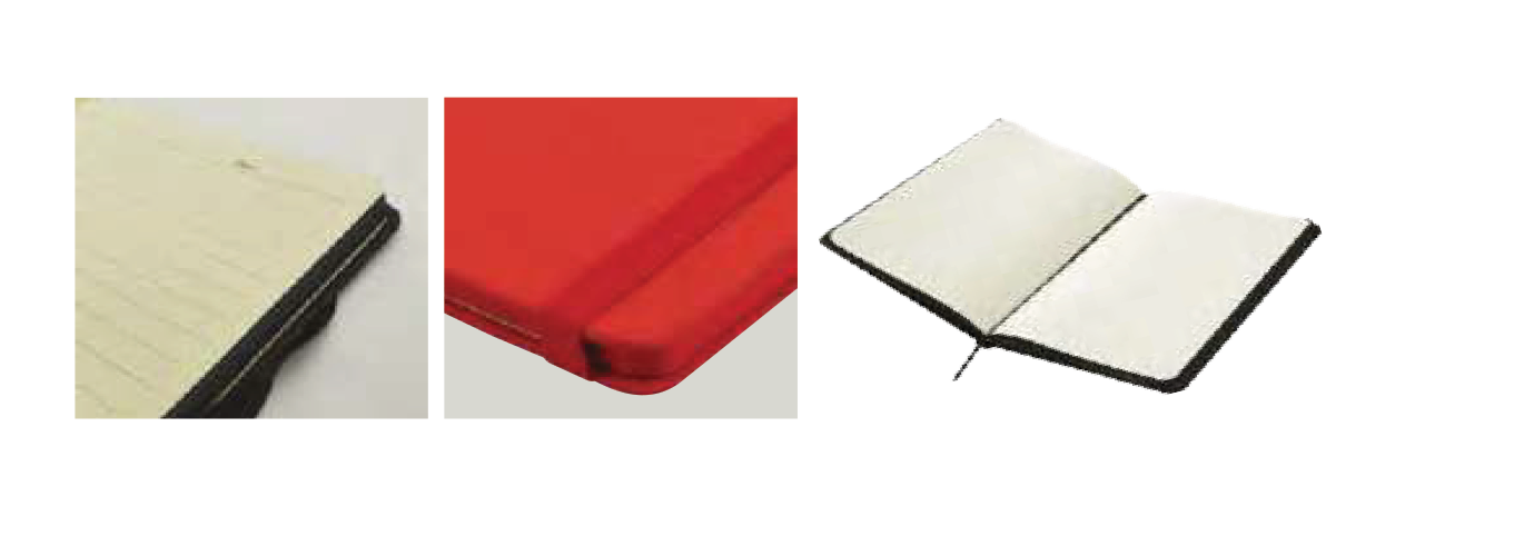 A5 SIZE LEATHER NOTEBOOK WITH ELASTIC BAND & PEN HOLDER