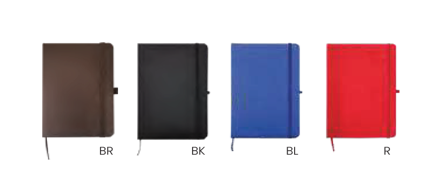 A5 SIZE LEATHER NOTEBOOK WITH ELASTIC BAND & PEN HOLDER
