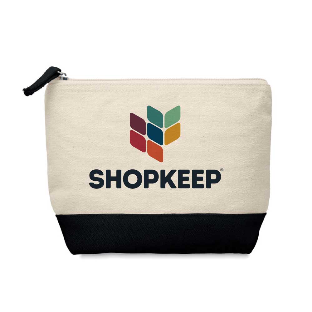 Cotton Canvas Zipper Pouch ( “Your Brand • Your Print • Your Style.” ) All printing available