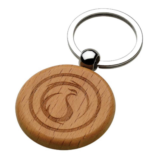 Round Wooden Keychains ( “Your Brand • Your Print • Your Style.” ) All printing available