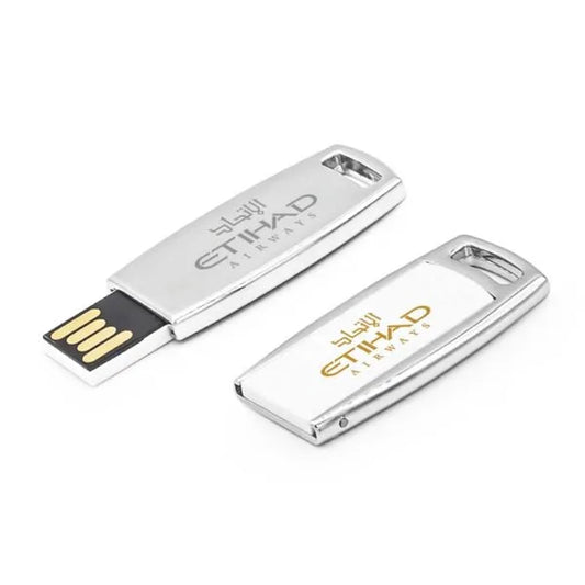 Thin White Metal Case USB Flash ( “Your Brand • Your Print • Your Style.” ) All printing available