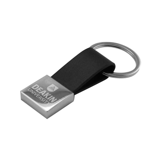 Metal Keychain with Strap ( “Your Brand • Your Print • Your Style.” ) All printing available