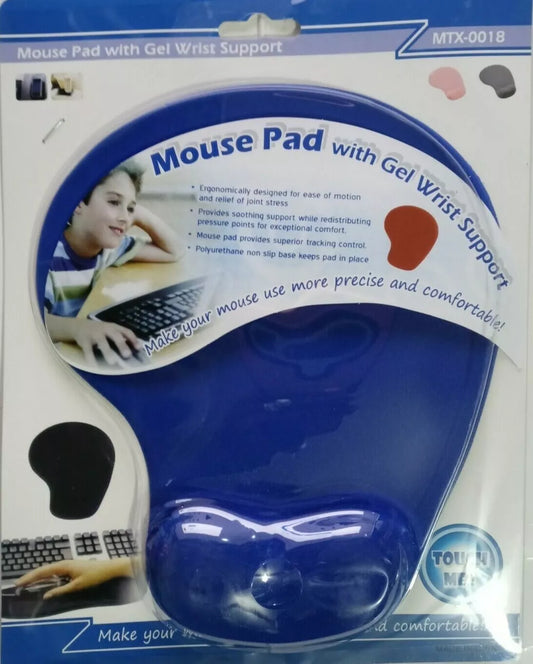 MOUSE PAD WITH GEL WRIST SUPPORT