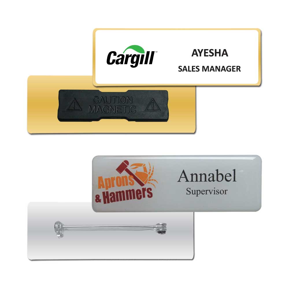 Aluminum Name Plates ( “Your Brand • Your Print • Your Style.” ) All printing available