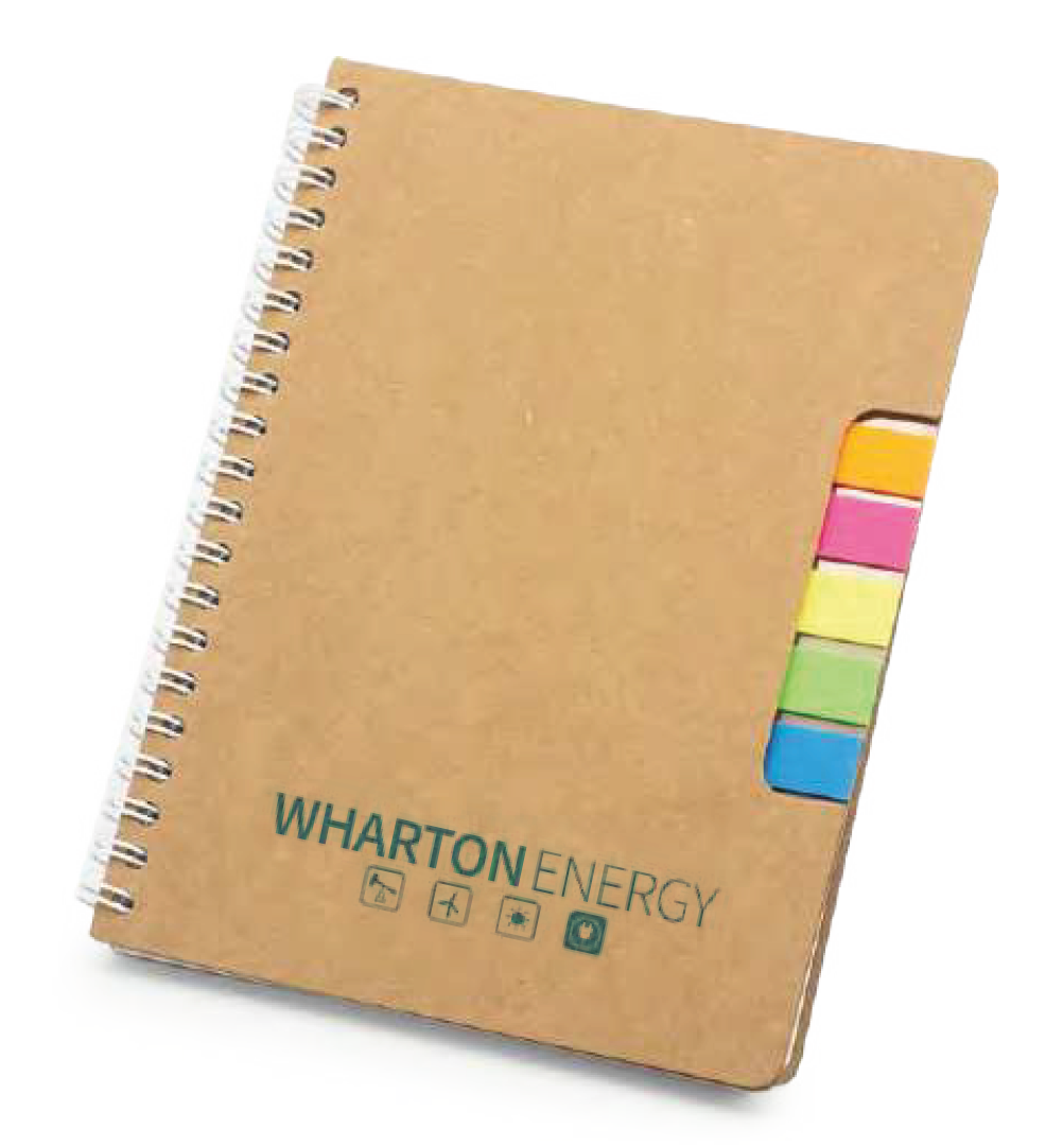 SPIRAL NOTEPAD WITH RECYCLED CARDBOARD COVERS