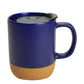 Ceramic Mugs with Lid and Cork Base 385 ml ( “Your Brand • Your Print • Your Style.” ) All printing available