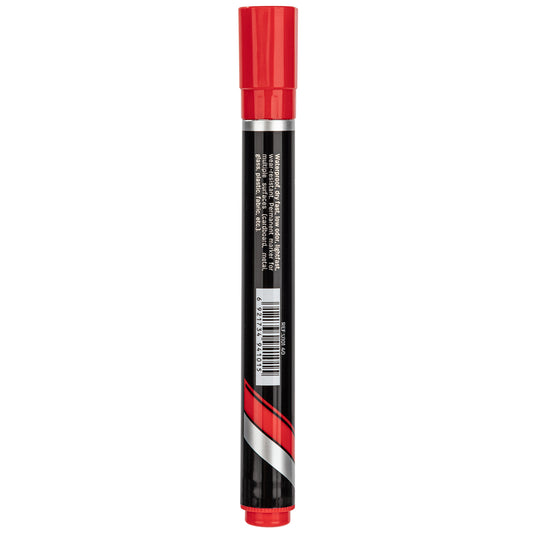 Deli Permanent Marker U101 Red Chisel Tip (12 pcs